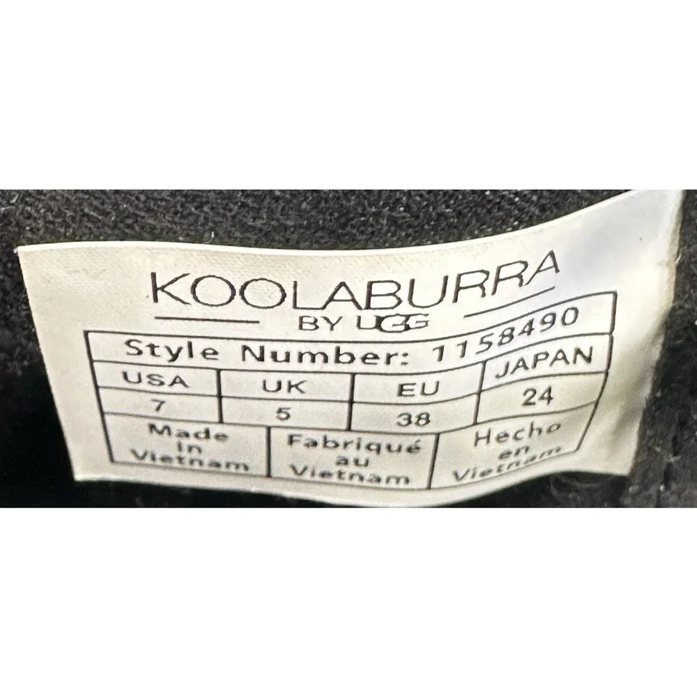 Koolaburra By UGG Jozie Black Suede Lace Up Ankle Boots Womens Size 7 New $100
